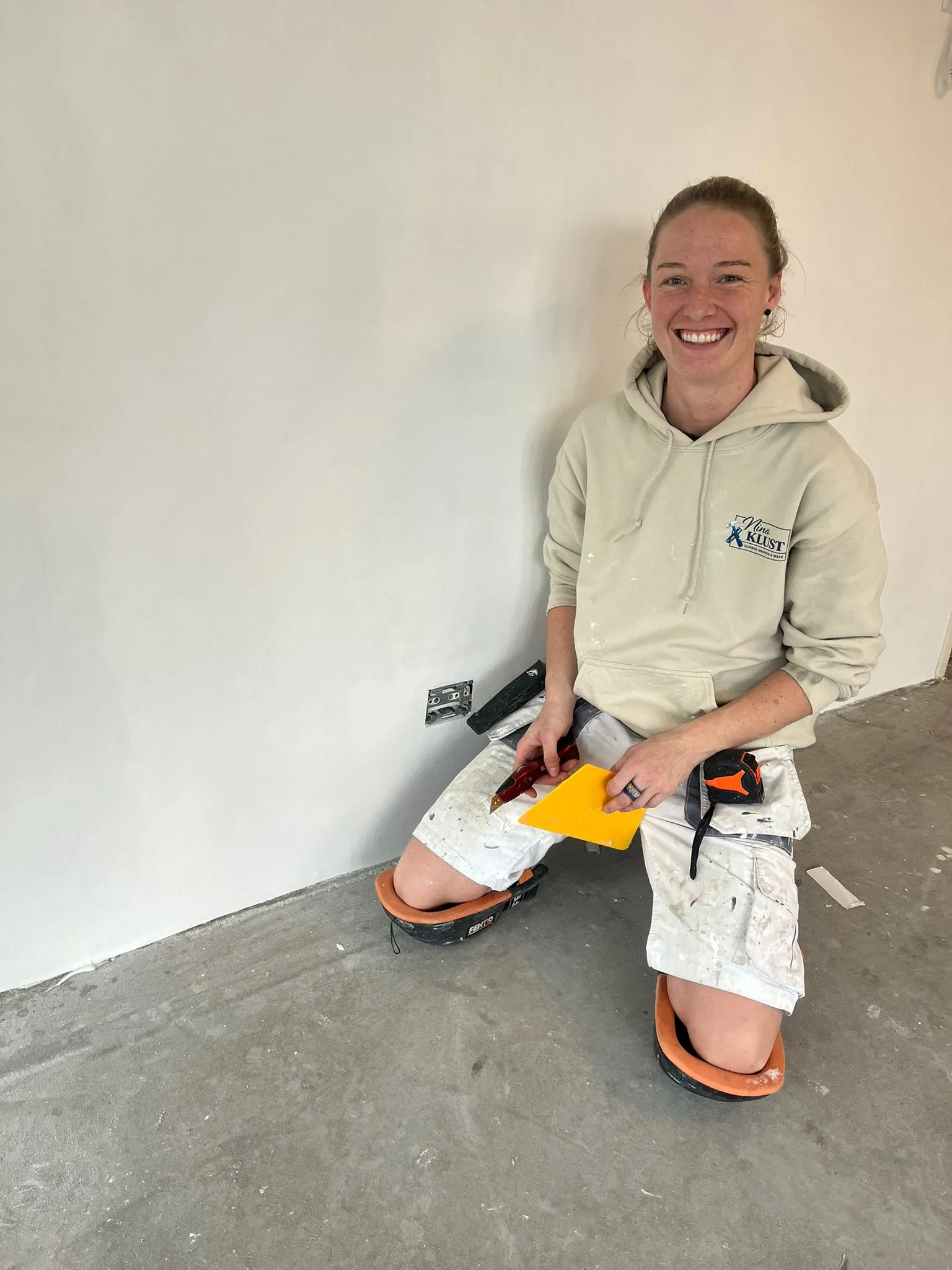 Nina Klust aan het werk