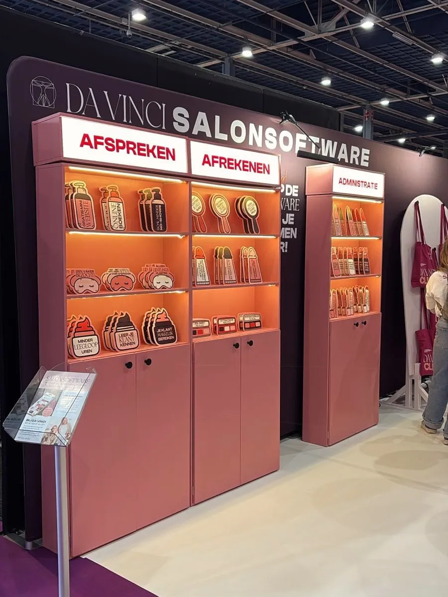 Beursstand & signing voor Davinci Salonsoftware
